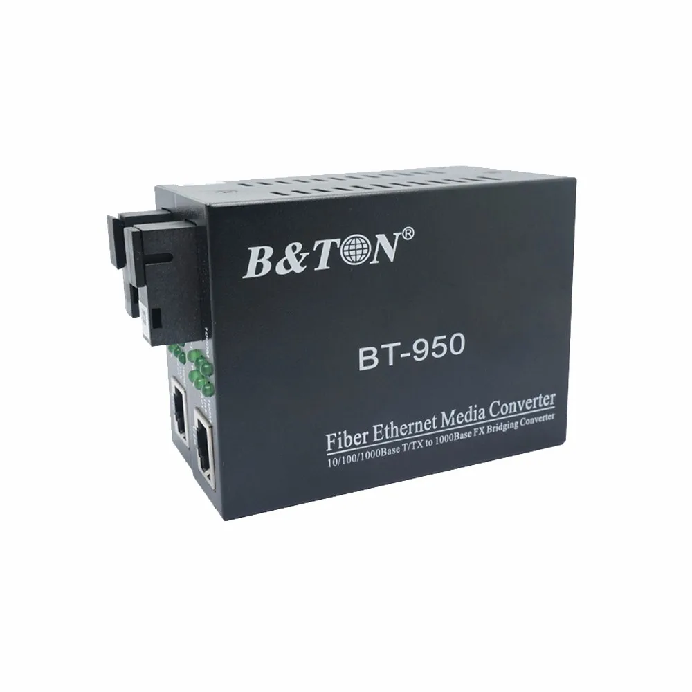 BTON 10/100/1000M Single Fiber 20km SC Fiber Media Converter, View 1 ...