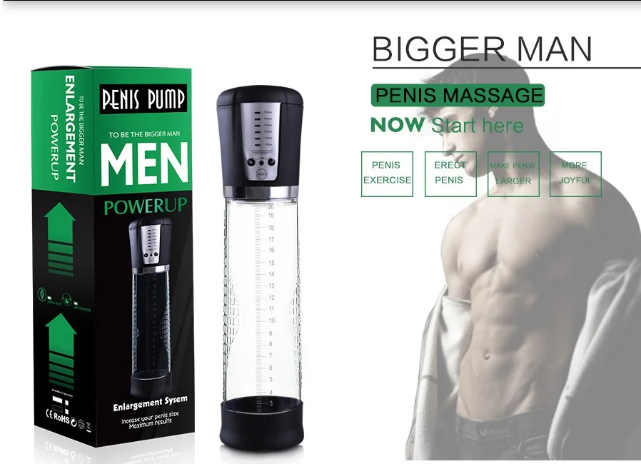 Electric Automatic Male Penis Enlargement Pump Vacuum Extender Strong