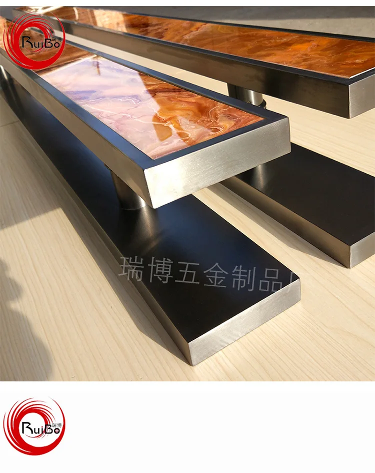 big door handle with marble stone