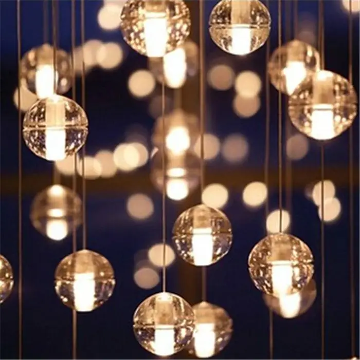 Led Crystal Gl Ball Pendant Lamp Meteor Rain Ceiling Light Led Crystal Gl Ball Pendant Lamp