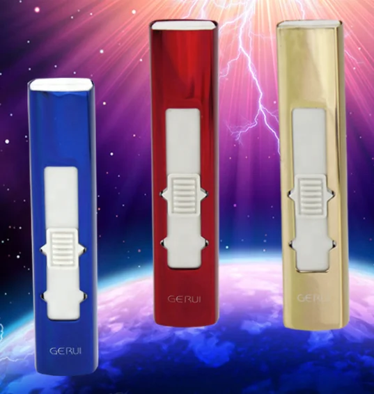 

The USB cigarette lighter fashion long square charging lighter windproof Lipstick lighter for woman