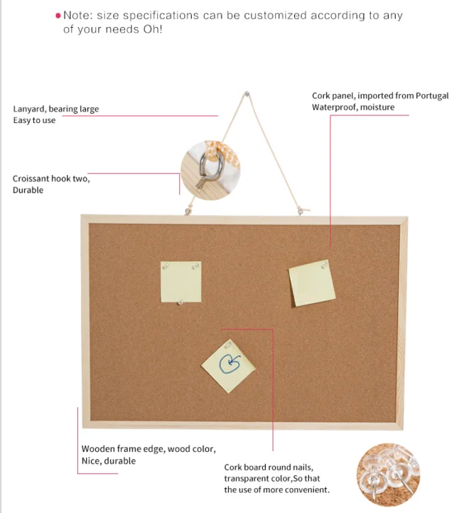 
pinboard cork board wall notice board 