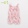factory wholesale baby girl flat angle fashion jumpsuits Pa yi fang summer sleeveless cotton baby clothes
