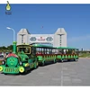 Small investment business park trackless electric road train set for adults