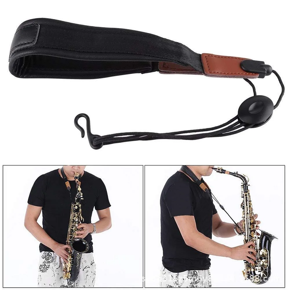 Custom Adjustable Leather Saxophone Neck Strap Buy Saxophone Neck