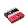 Red rectangle 12 cavities holes chocolate packaging gift box for Valentine's Day gift
