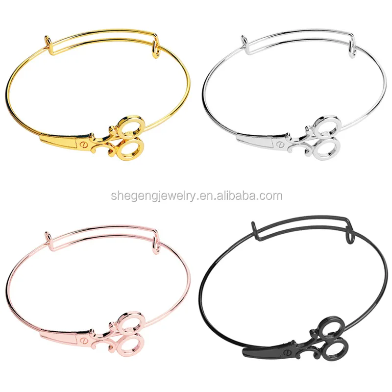 Peluquería encantos inspirado en ajustable plateado plata Brazalete Pulsera Regalo
