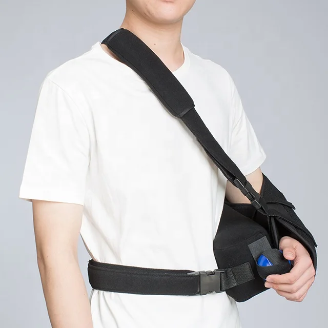 

Shoulder Abduction Sling Rotator Cuff Immobilizer Support Brace with Pillow & Ball, Universal, Black