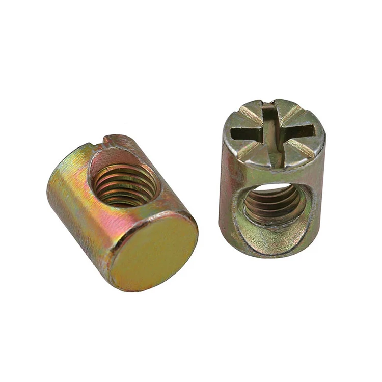 China Manufacturer Stainless Steel Cross Dowel Hole Barrel Nuts For