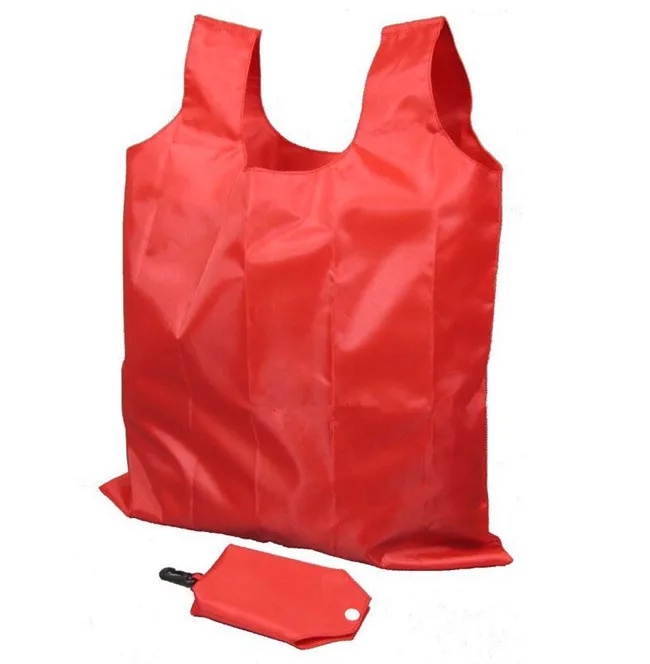 Recycle Nylon Polyester Tote Foldable Shopping Bag In Pouch - Buy ...