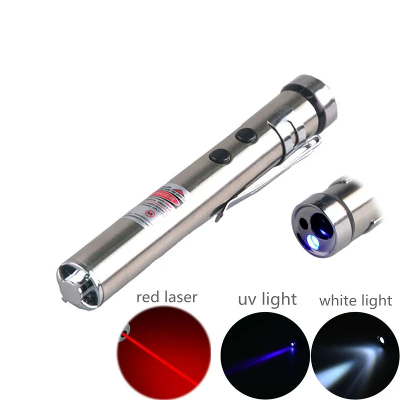 Multifunctional Mini 3 In 1 Pen Light Cat Laser / 390nm Uv / White Flashlight Penlight Buy