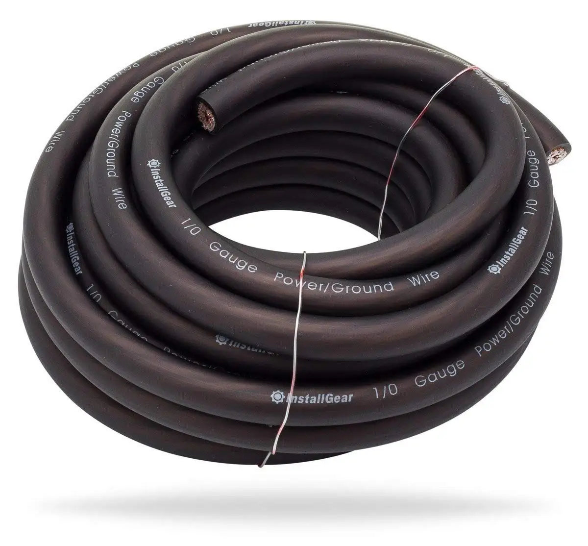 Pyramid RPB825 Ground Wire 8-Gauge OFC Cable Wire Translucent Flexible 25 Feet Black
