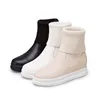 Fashion half calf knitted sock winter knee high quality leather boots