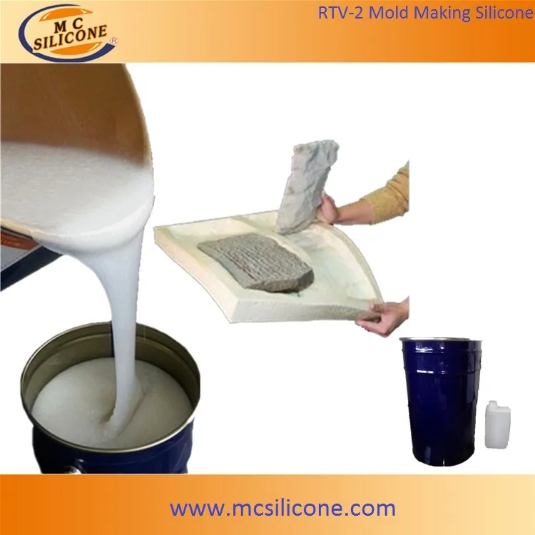 RTV2 Liquid Silicone For Making Concrete Artificial Stone Mold
