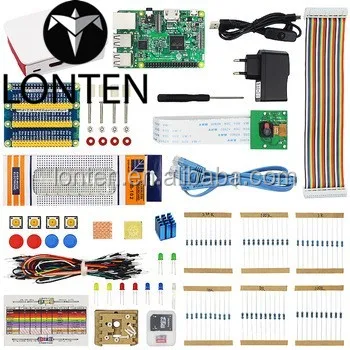 Raspberry Pi 3 Model B Starter Kit Raspberry Pi 3 + 16G +ABS Case + Power Adapter + 5MP Webcam Camera with Retail Box 