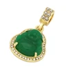 Gold inlay with jade buddha pendant laughing buddha pendant
