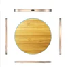 10W Aluminum Alloy True Wooden Bamboo Wireless Fast Charger for Wireless Enable Mobile Phone