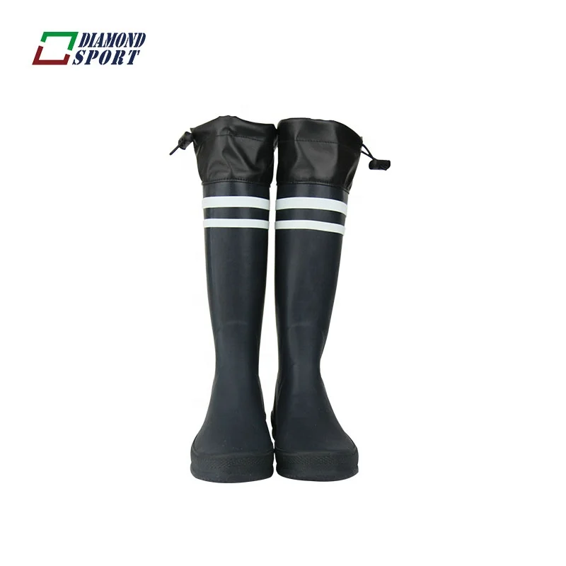 
Hot sales ss/aw ladies knee rubber rain boot fold wellies 