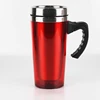 Double Wall Stainless Steel Coffee Mug With Handle And Lid,15oz Plastic Auto Mug Car Tumbler For Travel,Thermos Water Cup