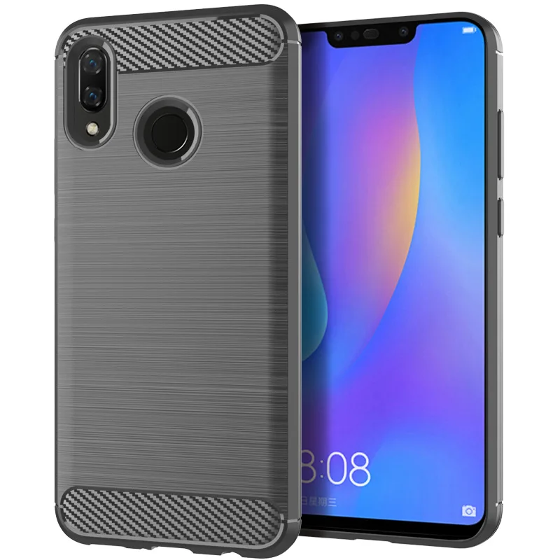 

Amazon FBA Warehouse Direct Shipping With UPC Code Ultra thin Soft Brushed Carbon Fiber TPU CASE For Huawei Y9 2019 back cover