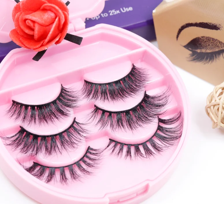 

Worldbeauty 3d real mink custom private label beauty eyelashes, Black