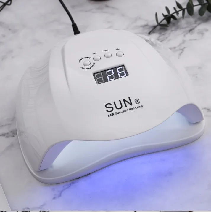 54w Ultraviolet Lights Nail Dryer 10s / 30s / 60s / 99s Drying Timer