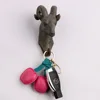 Hot selling polyresin coat hooks garden animals wall sculpture decorative sheep