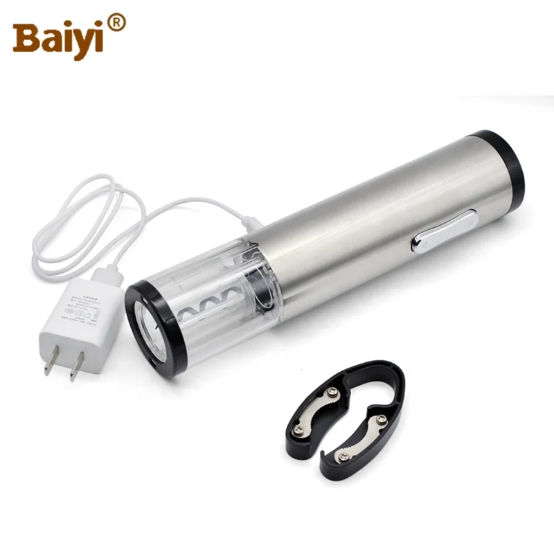 

Smart Low Battery Warning Functional Push-Button Opener Electric Wine Corkscrew