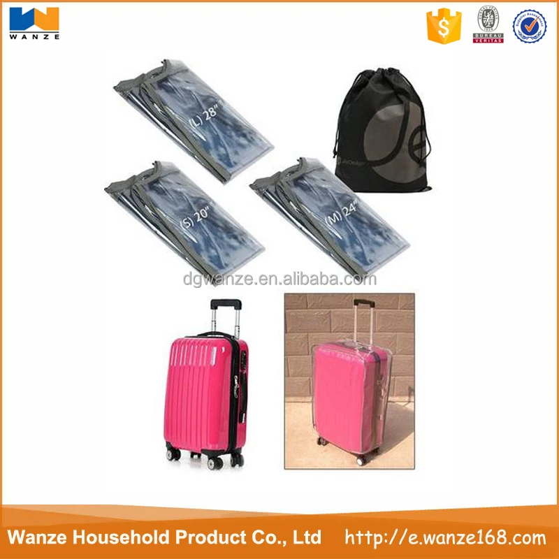 clear plastic luggage covers