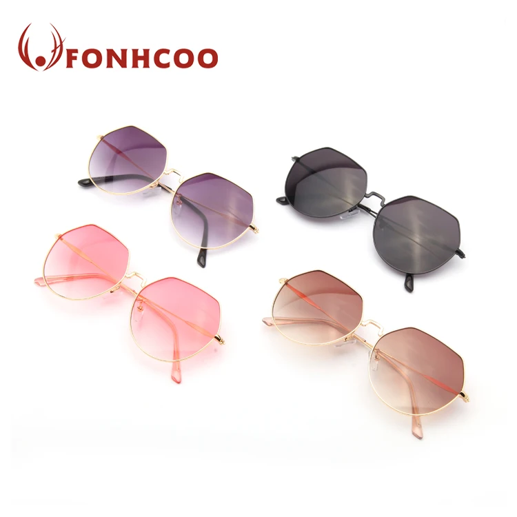 

FONHCOO Popular Fashion Customized Logo Women Metal Sunglasses For Sale, Any colors is available