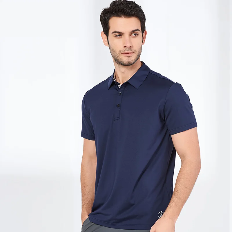 

Wholesale In Stock Men Cheap Price UV Protection Moisture Wicking Performance Plain Golf Polo T Shirts, Plain color