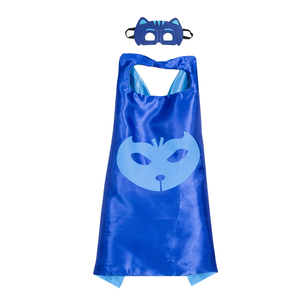 

PoeticExst kids birthday party supplies cartoon character Connor Amaya Grego cape and mask, Red;green;blue