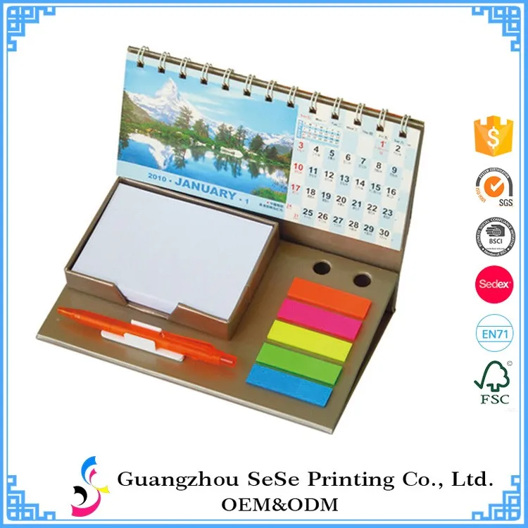 Oem Desk Pad Daily Desktop Calendar,Calendar With Sticky Notes - Buy ...
