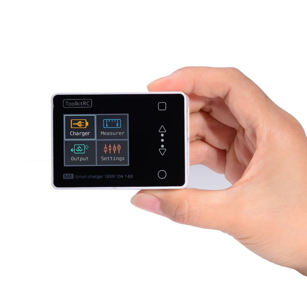 

ToolkitRC M6 150w 10A 1-6s Color Screen Multi-function Micro Pocket Smart Battery Charger and Diagnostics tool kit