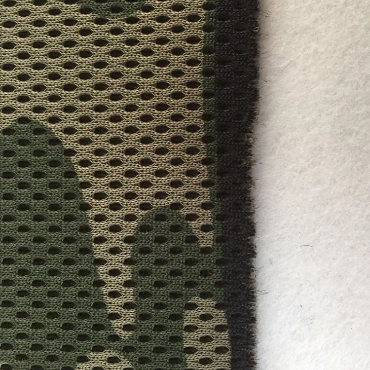 100% polyester elastic camouflage 3d spacer mesh fabric for garment