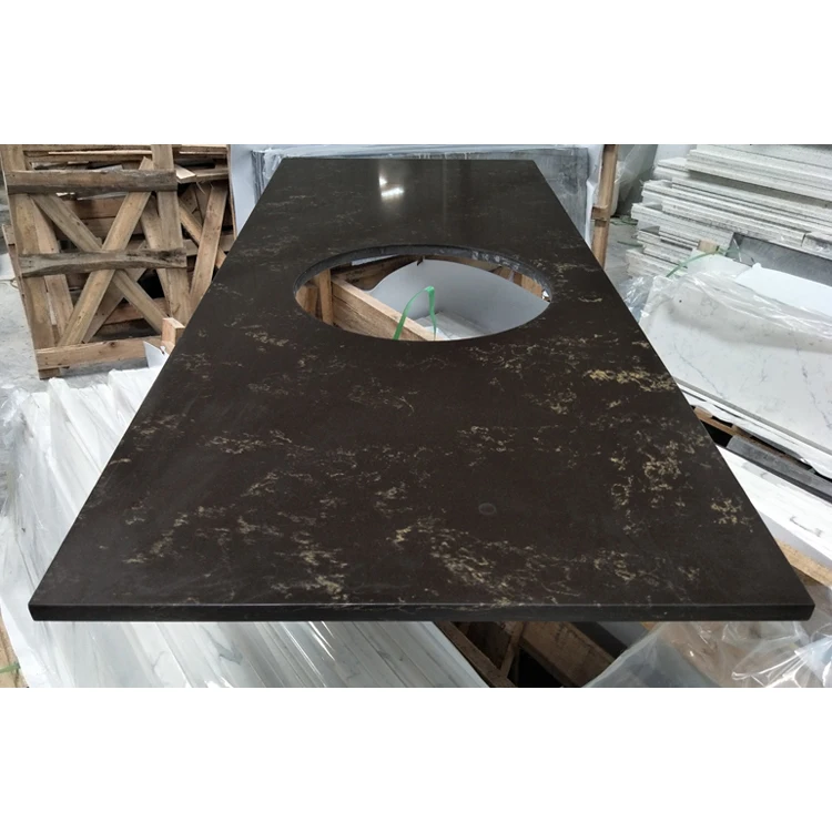 Brown Quartz Countertop Customized Ask For Free Samples Buy