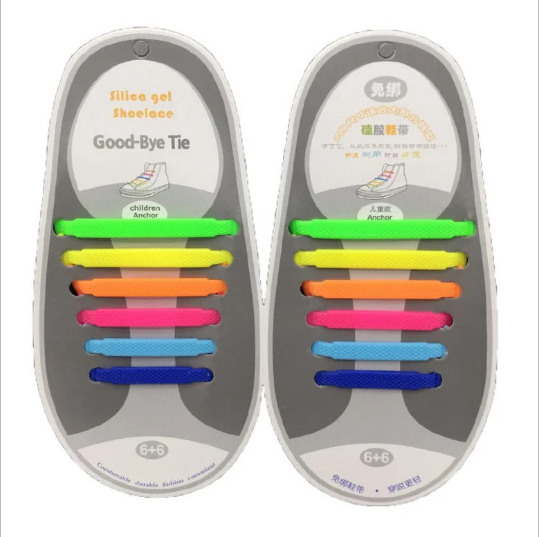 

Wholesale premium quality elastic shoelaces no tie silicone shoe laces, Standard colors