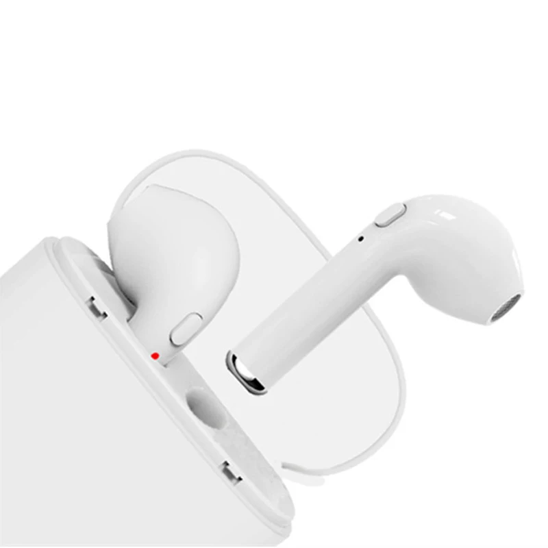 

wholesale China factory TWS i7S wireless headphone sport earphones best sell true wireless earbuds with charging case, Black;white