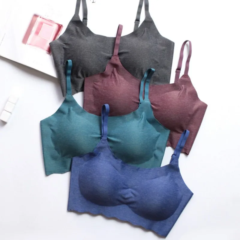 4 Colors Women Sports bra Padded Push Up Fitness Running Vest Relief 2 Generation Seamless Vest Tankless Yoga Tank Tops