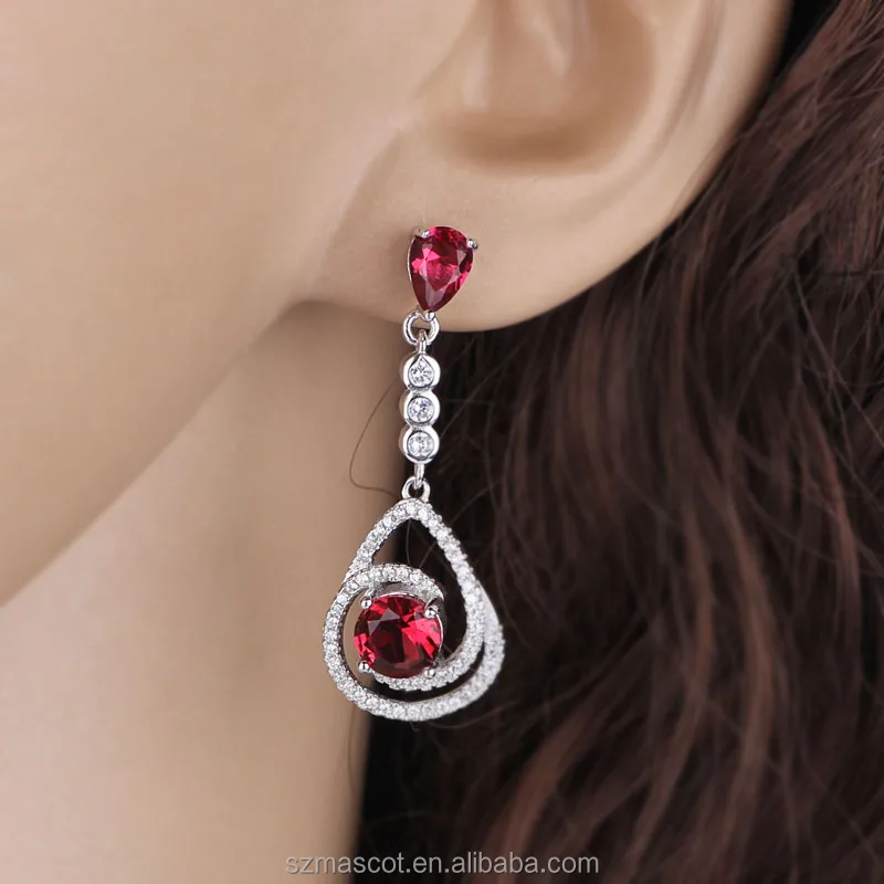 

Women's Elegant Long Crystal Wedding Bridal Teardrop Dangle Earrings, Picture