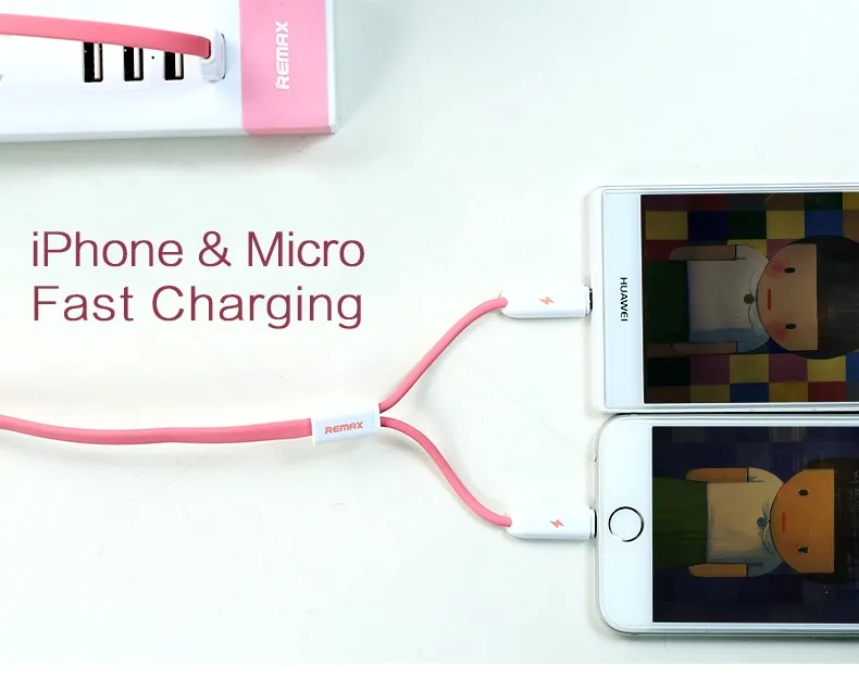 

new products 2016 remax magnetic 2 in 1 function Android charging micro USB data cable for iPhone for iPad for samsung