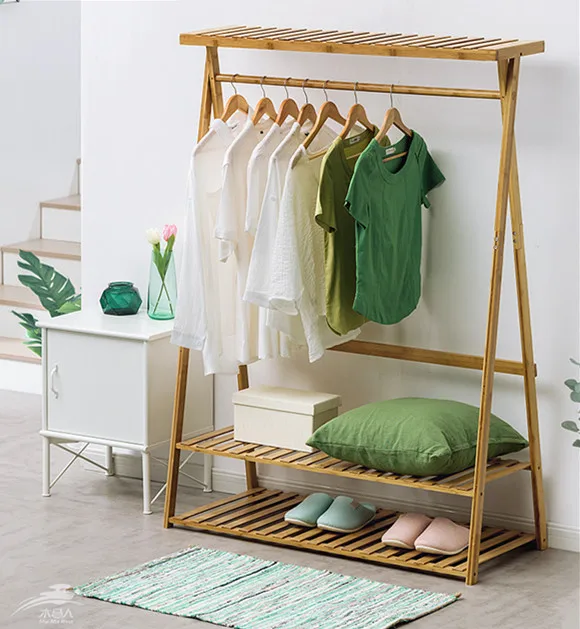 Perchero De Madera De Bambú Para Entrada,Estantes De 3 Niveles Para