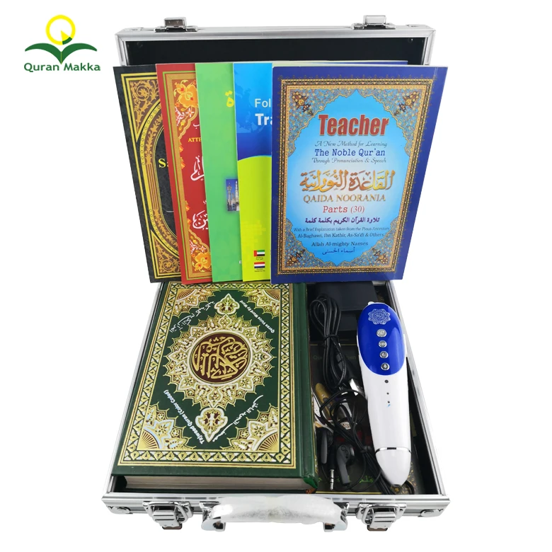 

Digital Quran Read Talking Pen Tajweed Quran with Kurdish Dari Pashto Voice Translation MP3 Player Al Quran, White or gold