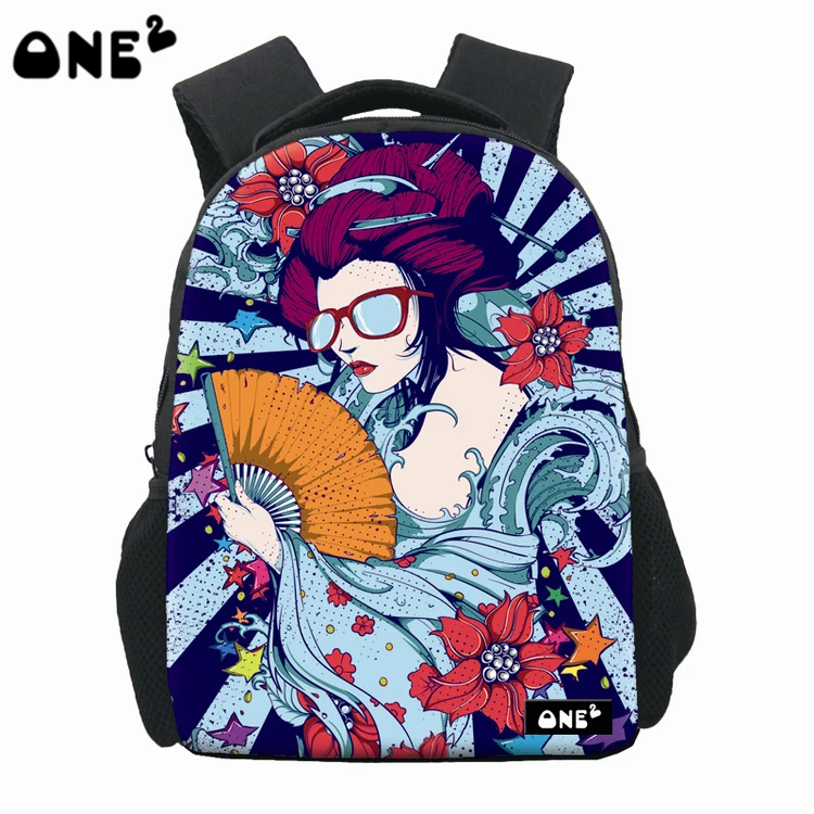 

ONE2 Design Japanese stylish blue ancient children kids school students bag backpack, Customized