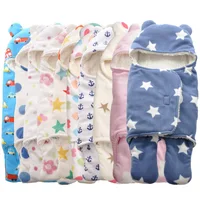 

Soft Warm Separated Legs stripy Baby Sleeping bags Thick Fleece Swaddling Blankets