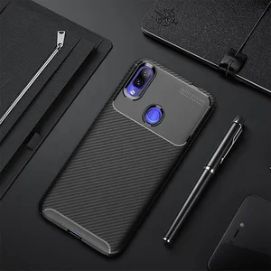 Shockproof Carbon Fiber Soft Silicone TPU Phone Case For Xiaomi Redmi Note 7 Cover