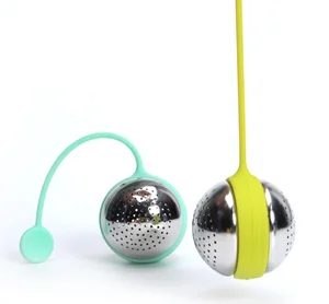 Image of Custom Loose Leaf Tea Ball Stainless Steel Silicone Filter Tea Infuser