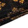 Make to order stoff 100% polyester shiny diy black foil velvet glitter fabric for coats
