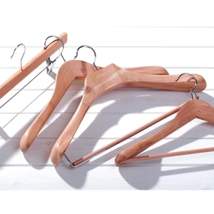Image of Extra-Wide Shoulder Cedar Wood Suit Hangers for Clothes