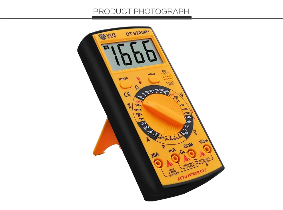 BEST-9205m+ China Manufacturer Direct Precision Hot Sale Break Line Alarm Type of Digital Smart Multimeter